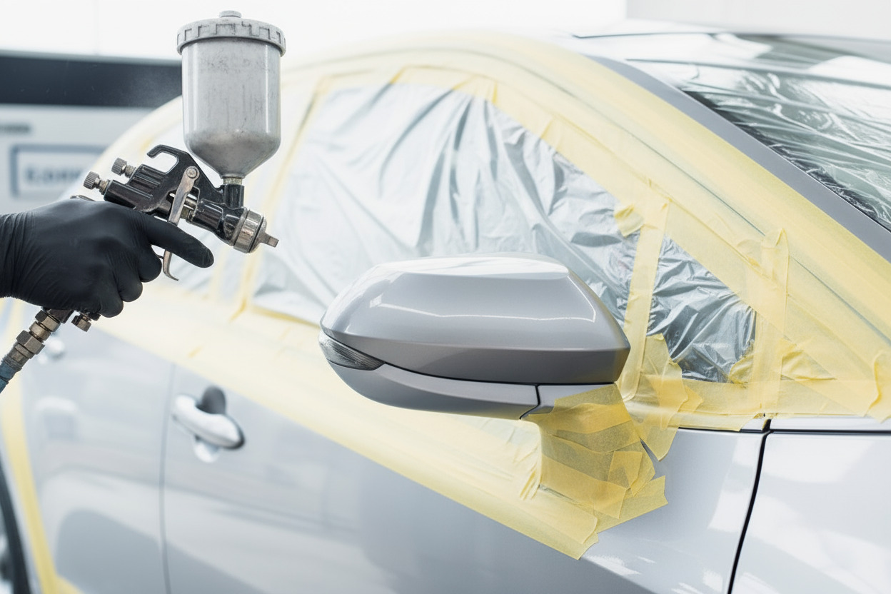 покраска бокового зеркала автомобиля